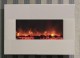 To work with just about any color scheme, we suggest our white limestone surround facing for the electric fireplaces, adding a decorator touch!