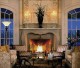 Room scene of the Lorraine Stone Mantel