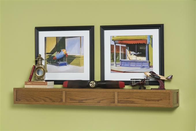 The Craftsman shelf can be ordered without corbels.