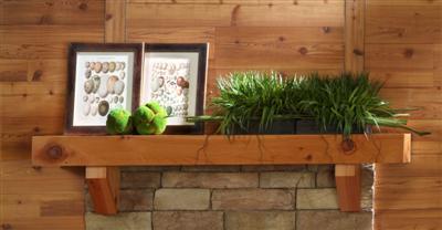 Rustic Western Red Cedar Shelf, with either a rough sawn or smooth surface.  Corbel Brackets included, but shipped loose.