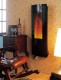 Modern styling wall mounted electric fireplace.
