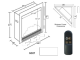 Specifications for the SD27 Electric Fireplace Insert.  Framing Dimensions are 26 1/2"W  x  23"H  x  9"D