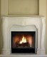 The Degaul fireplace mantel has French design elements.