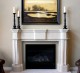 Monticello traditional cast stone fireplace
