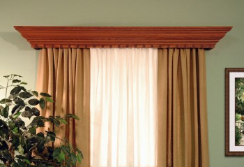 The Corinthian wood cornice shown in oak.