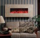 Our Honey Travertine Fireplace Facing compliments this Electric Fireplace with rich earth tones.
